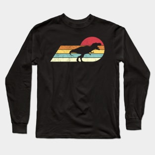Jurassic Retro - Vintage Dino Style Tee Long Sleeve T-Shirt